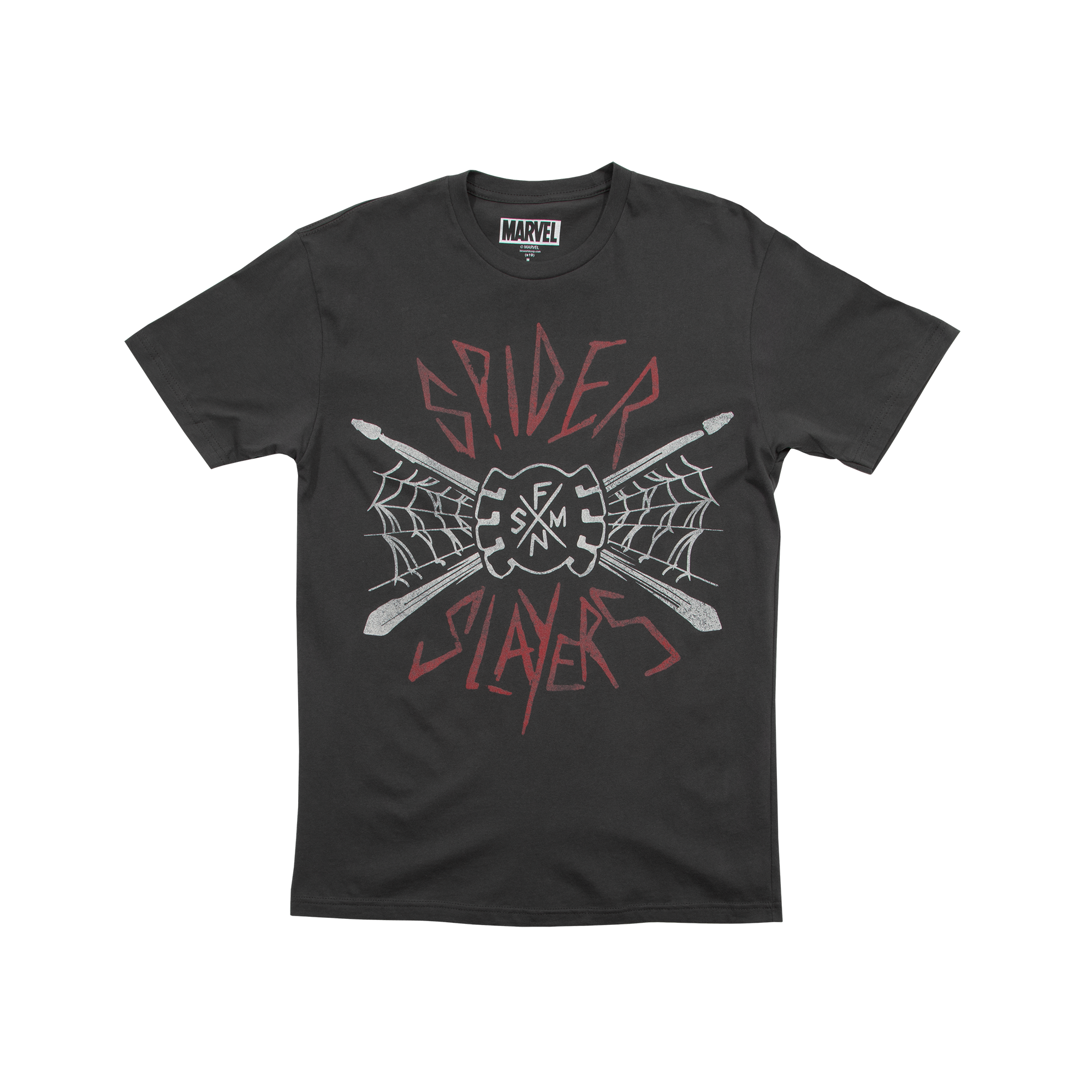 Spider Slayers Band Charcoal Tee