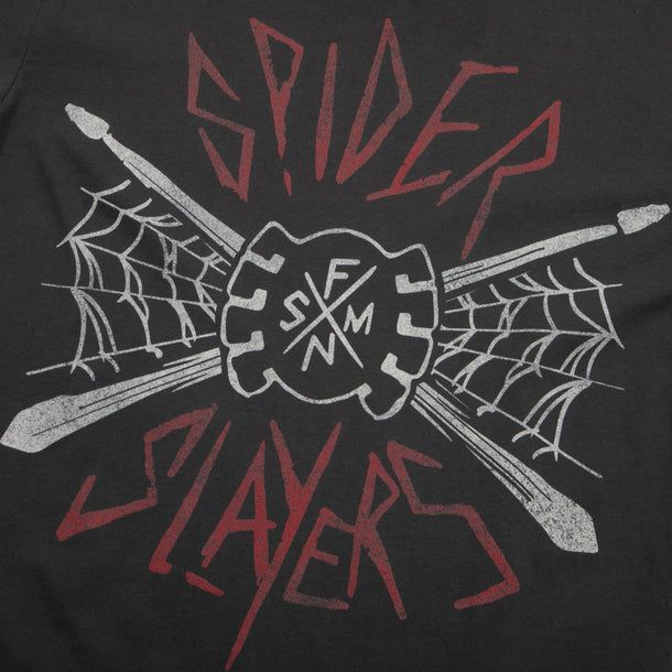 Spider Slayers Band Charcoal Tee