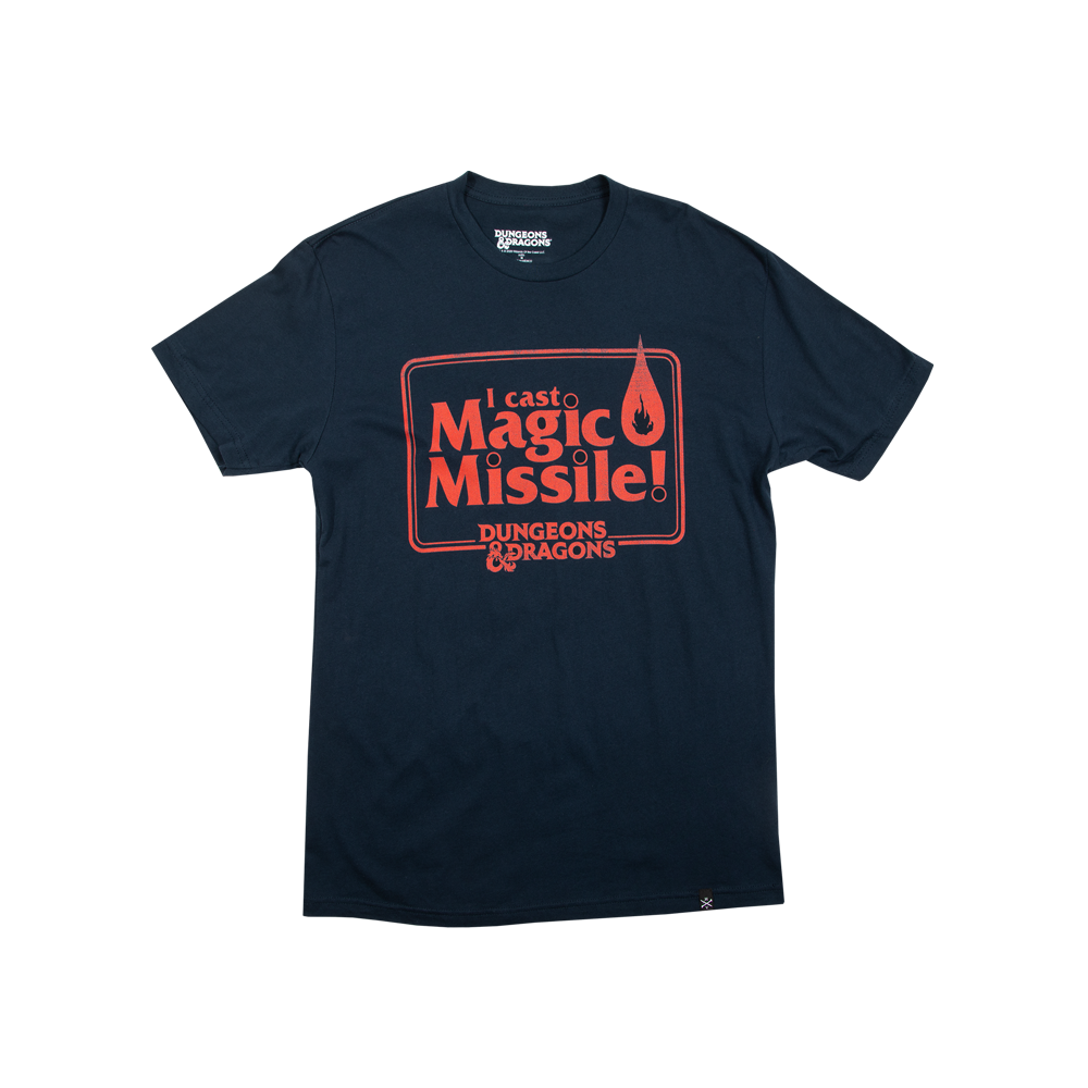 D&D Magic Missile Navy Tee