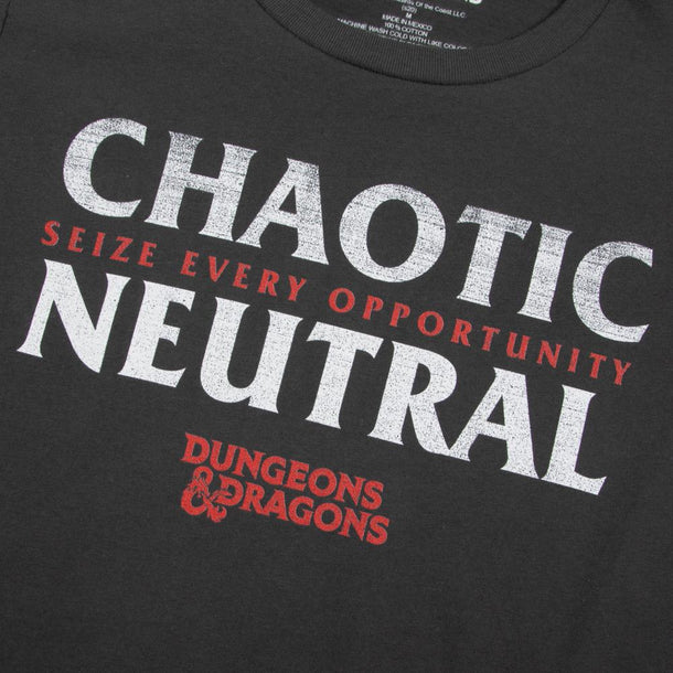 D&D Women's Chaotic Neutral Charcoal Tee
