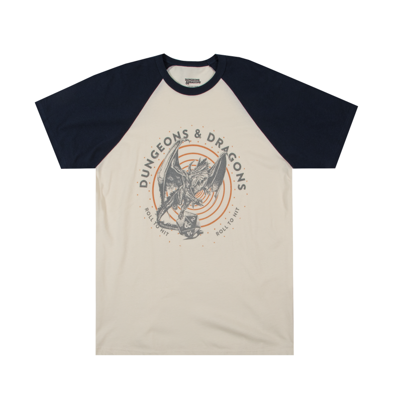 Dungeons & Dragons Classic Dragon Navy Raglan - Dungeons & Dragons ...