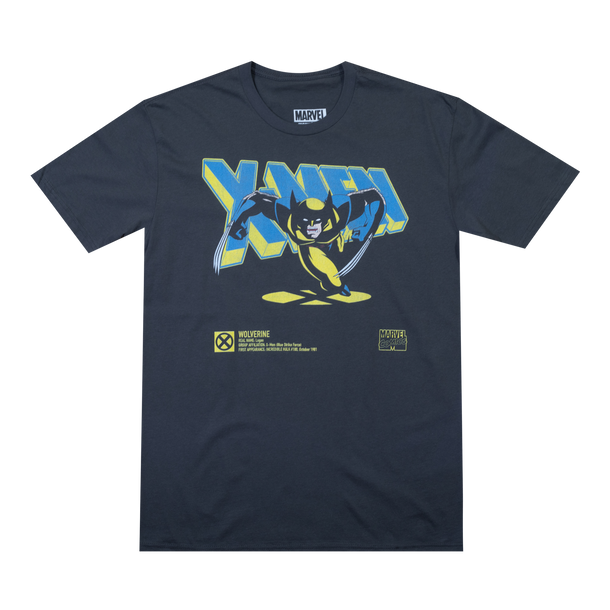 X-Men 90's Wolverine Charcoal Tee