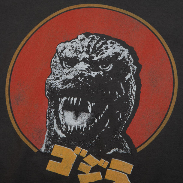 Godzilla Retro Close Up Charcoal Tee