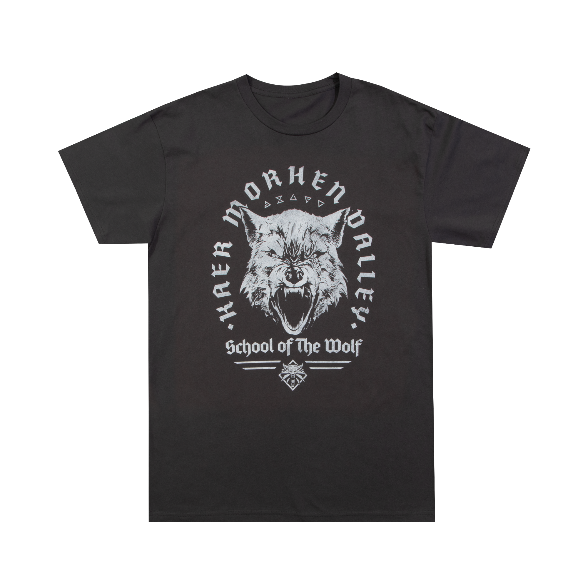 The Witcher Kaer Morhen Valley Wolf Charcoal Tee