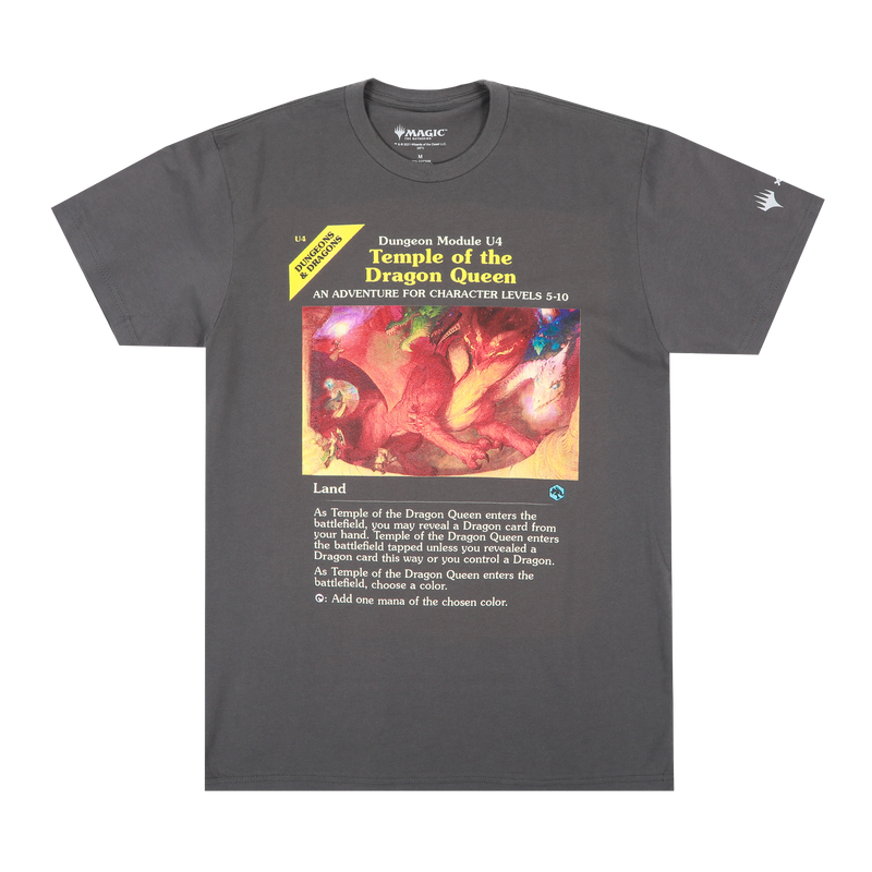 Magic: The Gathering x Dungeons & Dragons Temple of the Dragon Queen Charcoal Tee