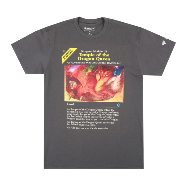 Magic: The Gathering x Dungeons & Dragons Temple of the Dragon Queen  Charcoal Tee