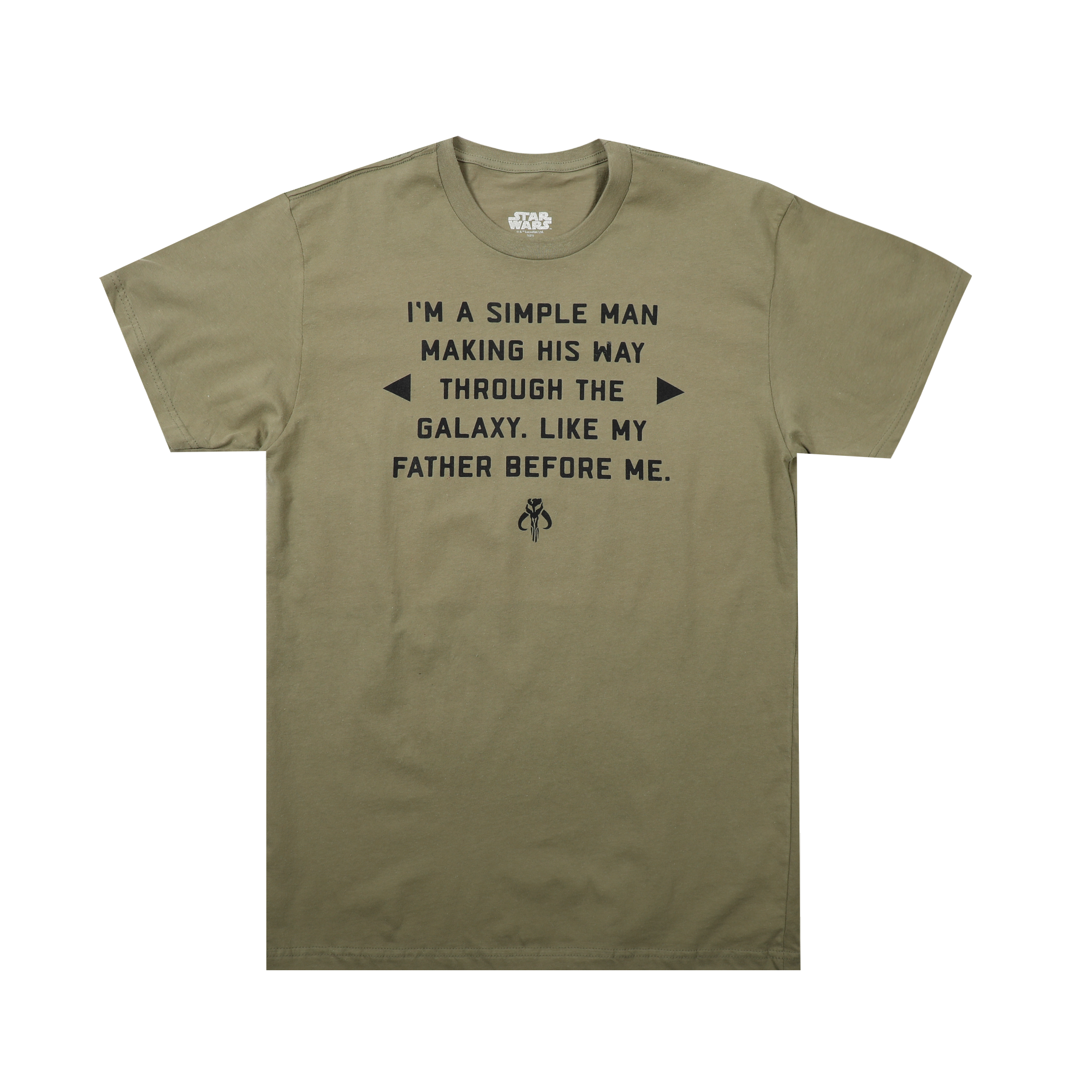 Simple Man Quote Olive Tee