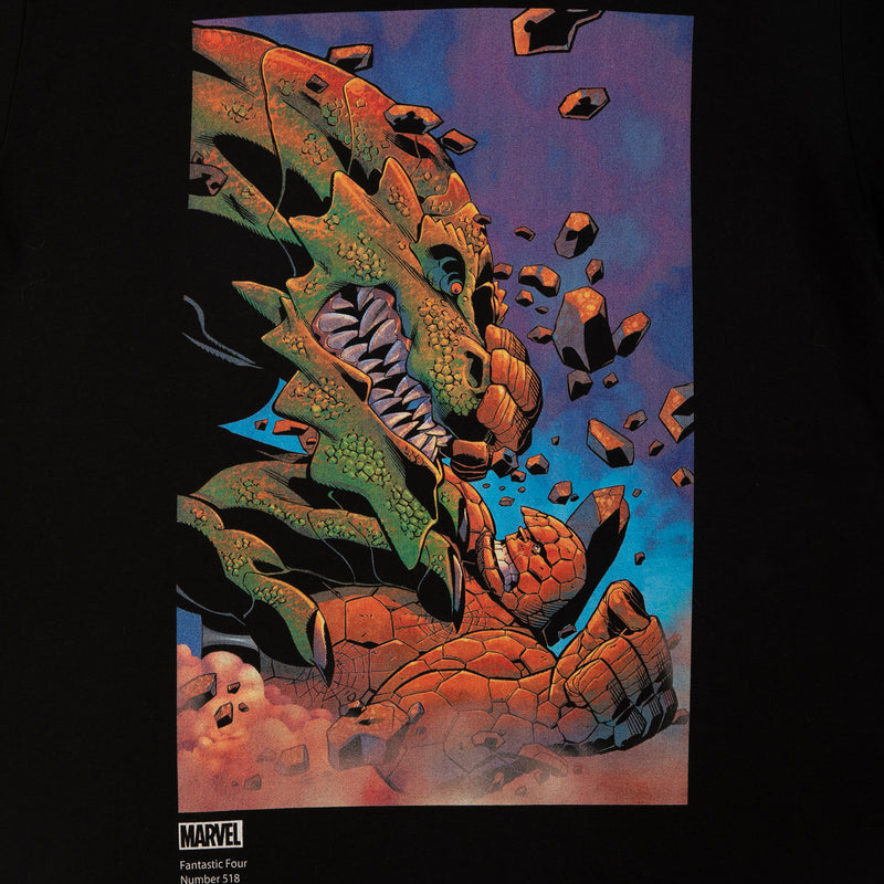 Fantastic Four The Thing Fighting Giant Lizard Tee