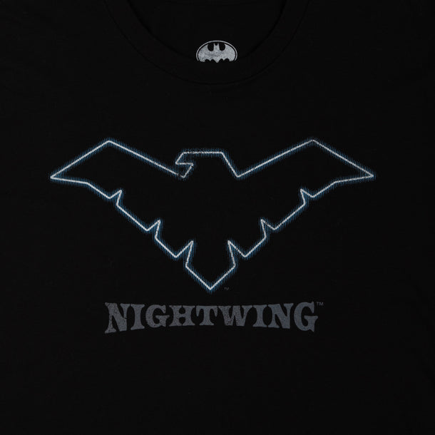 Nightwing Neon Logo Black Tee