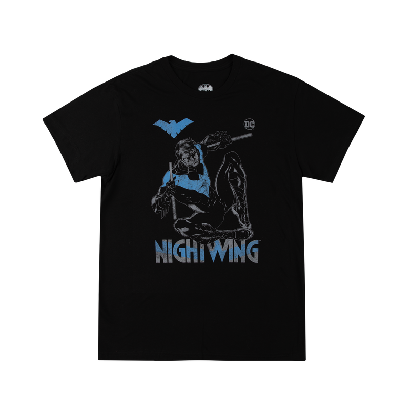 Nightwing & Escrima Sticks Black Tee