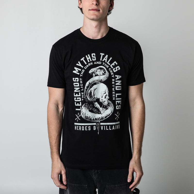 Legends Myths Tales And Lies Black Sustainable Tee