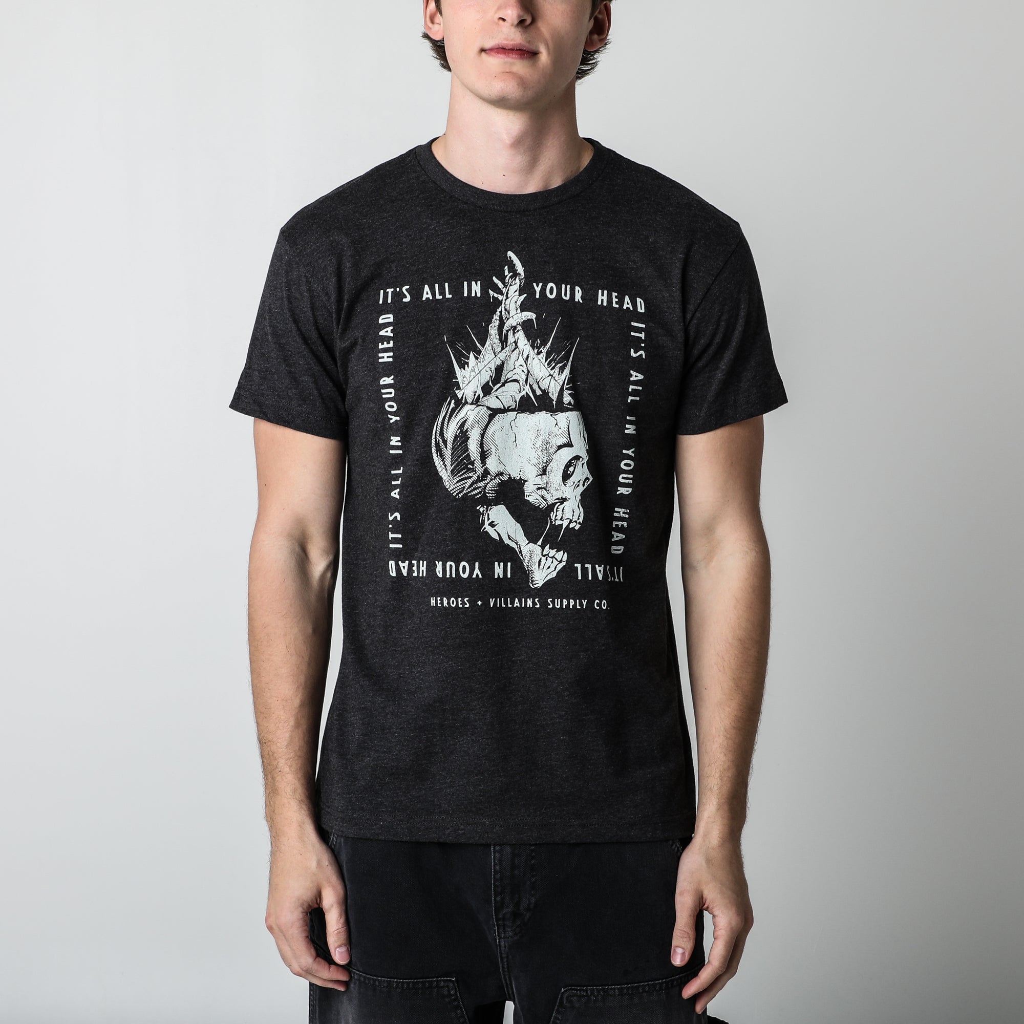 All In Your Head Charcoal Sustainable Tee