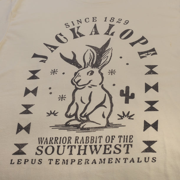 Jackalope Warrior Rabbit Natural Tee