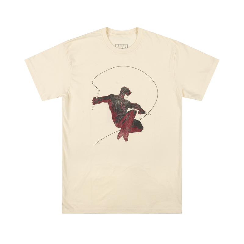 Daredevil Leaping With Baton Natural Tee