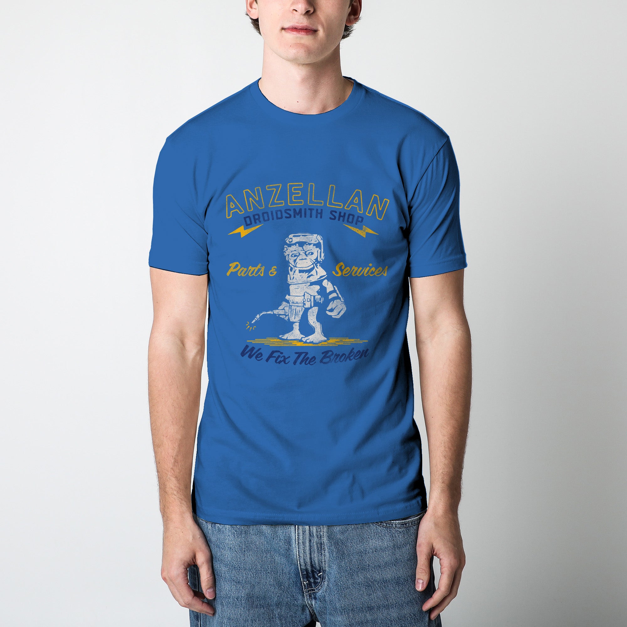 Anzellan Droidsmith Shop Royal Blue Tee