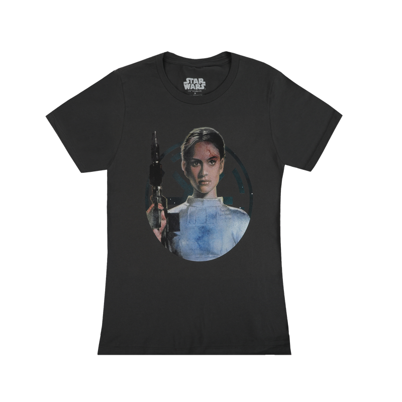 Padme with Blaster Charcoal Tee