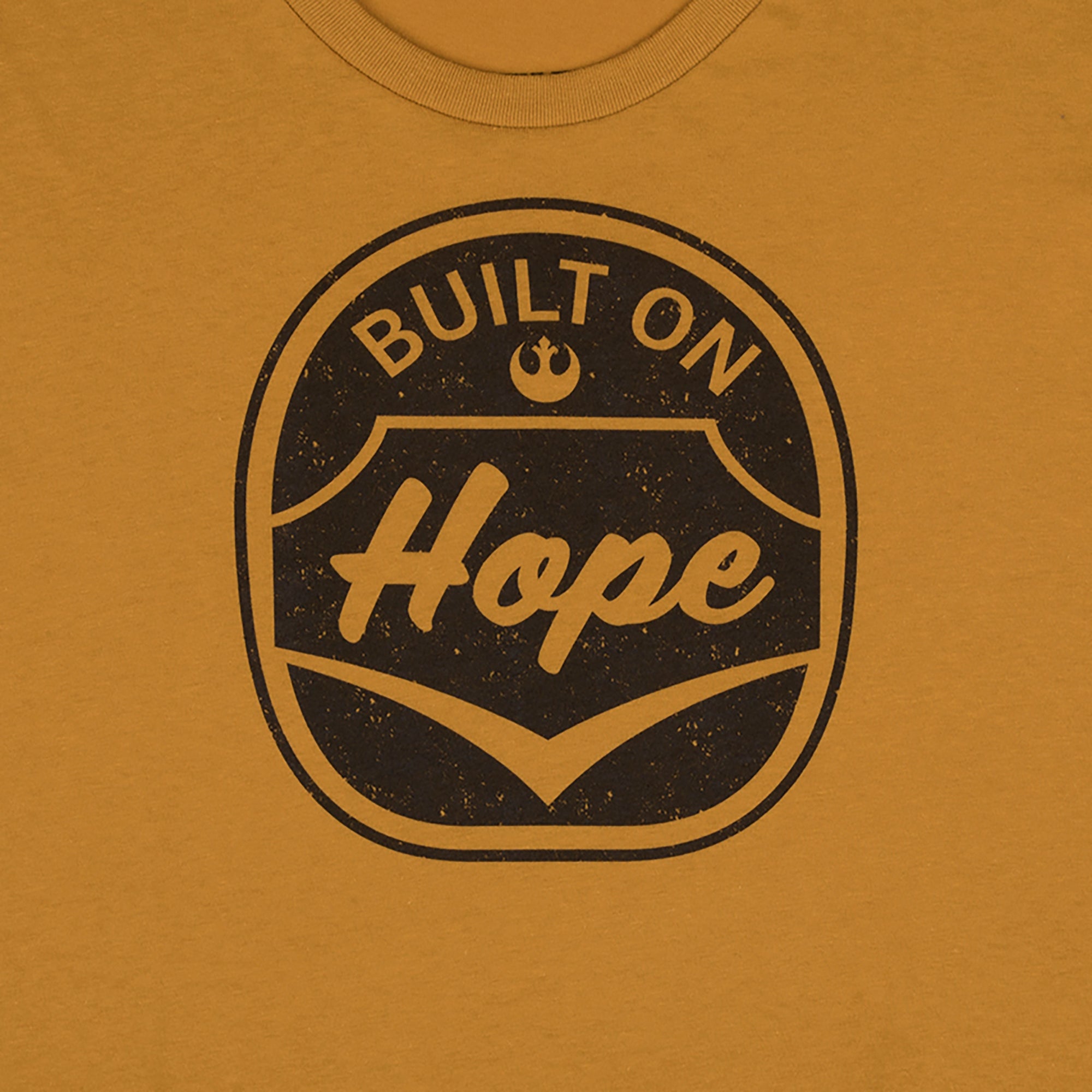 Leia Built On Hope Cropped Gold Tee