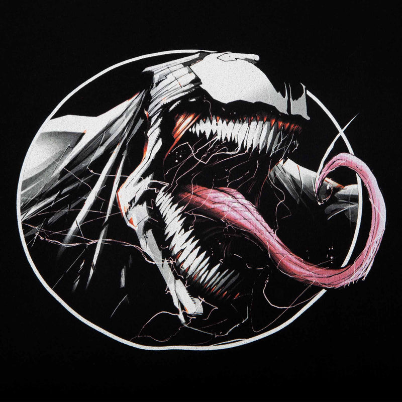 Venom Tongue Out Black Tee