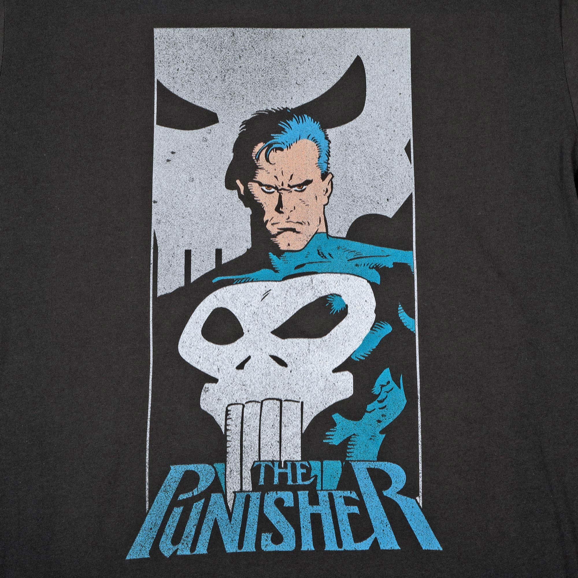 Marvel Classic Punisher Comic Charcoal Tee Marvel Heroes Villains