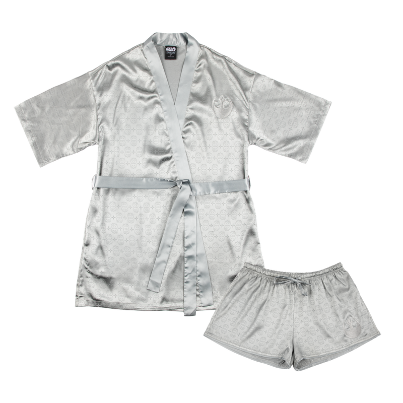 Rebel Satin Robe Pajama Set