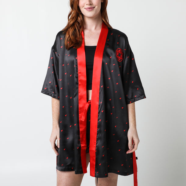 Imperial Satin Robe Pajama Set
