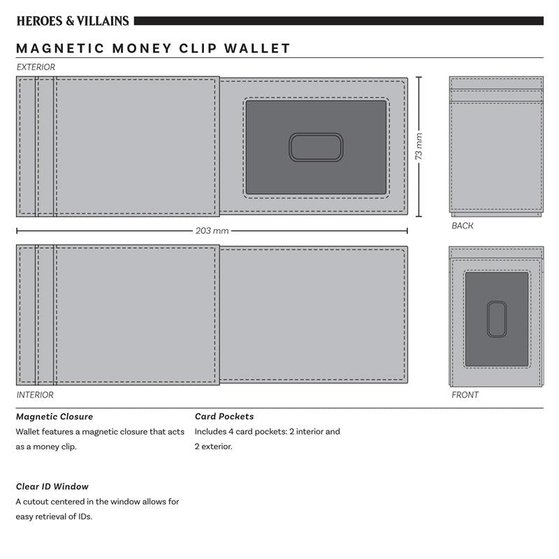 Matte Batman Money Clip Badge Magnetic Folding Silver With Gift Box – US097