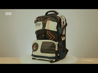 a backpack on a table