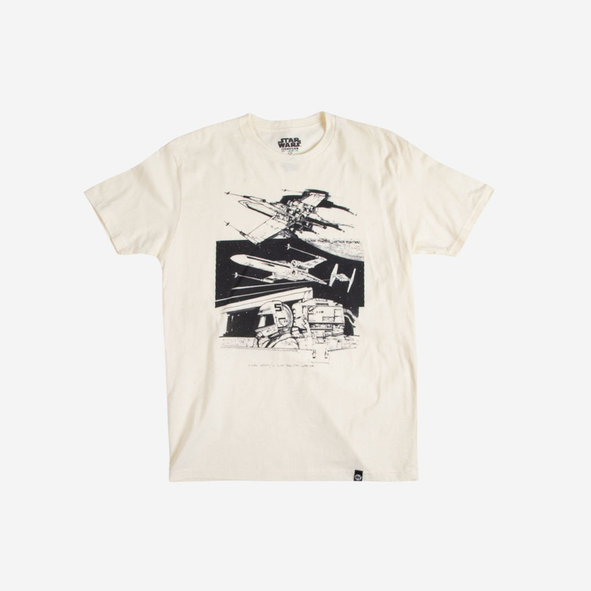 Star Wars X-Wing Cockpit Storyboard Collage Tee – Heroes & Villains
